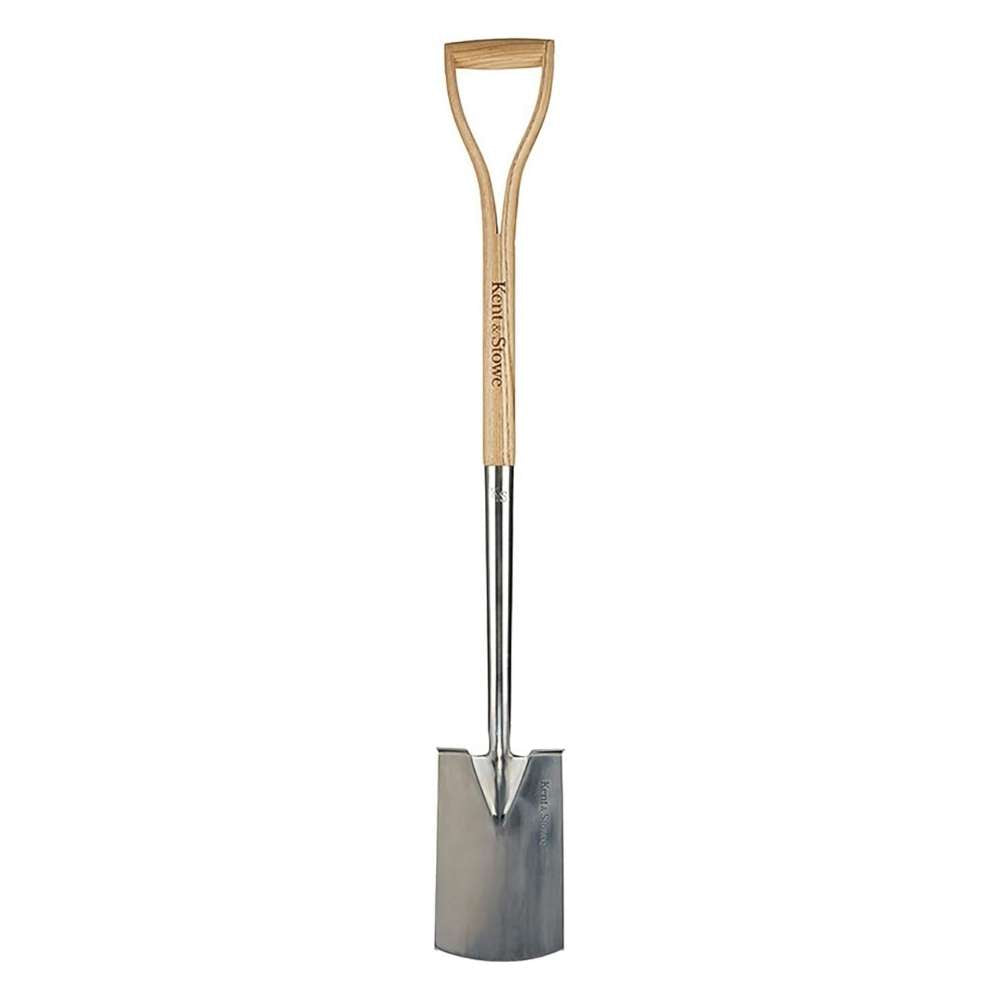 Spada gradina profesionala Kent & Stowe inox cu maner din frasin 104 cm, pentru sapat si drenaj