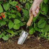 Lopatica de plantare KENT & STOWE din otel inoxidabil, pentru plantare si repicare, maner din lemn de frasin, 32.5 cm, 15 ani de garantie
