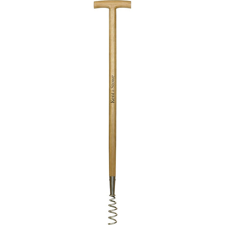 Scula smulgere papadie KENT & STOWE cu coada lunga din inox, maner lemn frasin, 97 cm, 15 ani de garantie