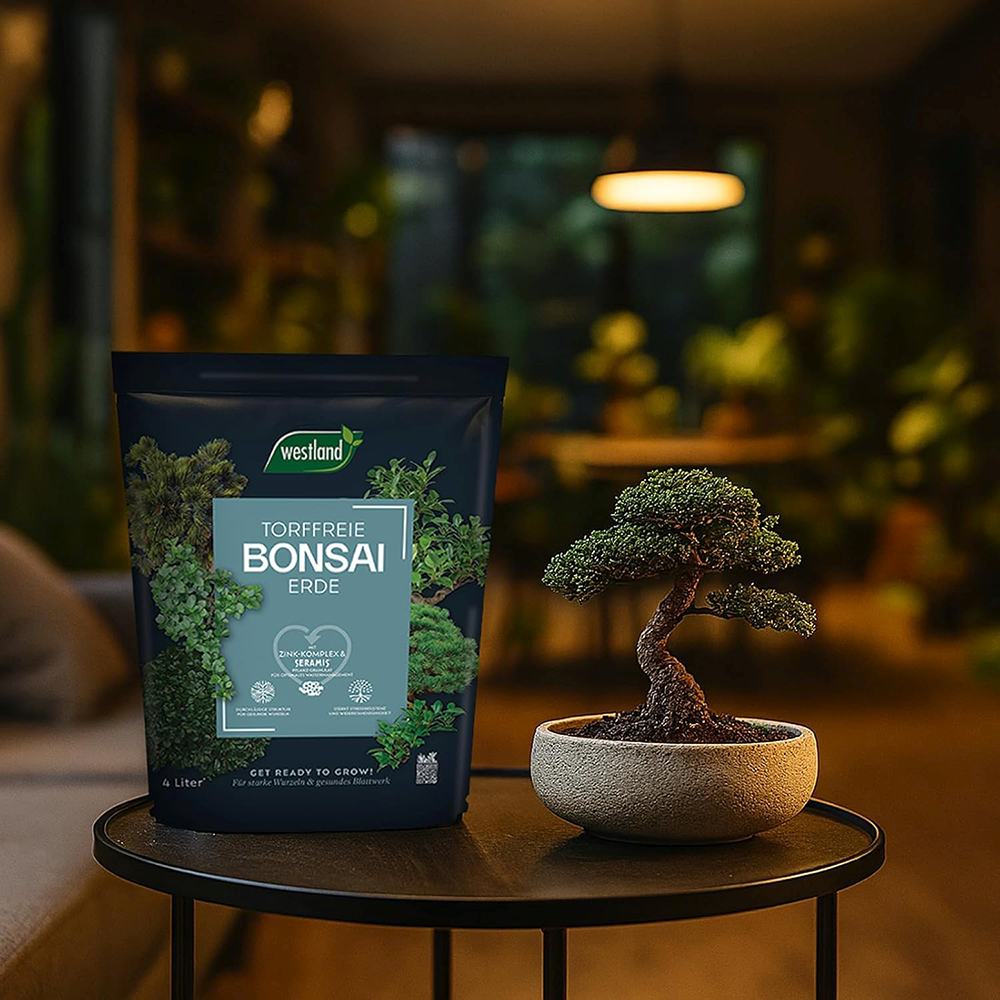 Pamant pentru bonsai WESTLAND, substrat special cu granule de argila pentru radacini puternice si frunze sanatoase, 4 len nutrient distribution At least 6 weeks of nutrient supply
