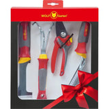 Set Cadou de unelte gradinarit Wolf-Garten, foarfeca, lingura, sapaliga, razuitor, ergonomic, garantie 10 ani