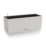 Ghiveci Auto-Irigant Lechuza Balconera Cottage 50, 8 l, efect de ratan gri deschis, sistem de autoirigare, insert detasabil, strat de drenaj