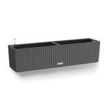 Ghiveci Auto-Irigant Lechuza Balconera Cottage 80, 12 l, efect de ratan granit, sistem de autoirigare, insert detasabil, strat de drenaj