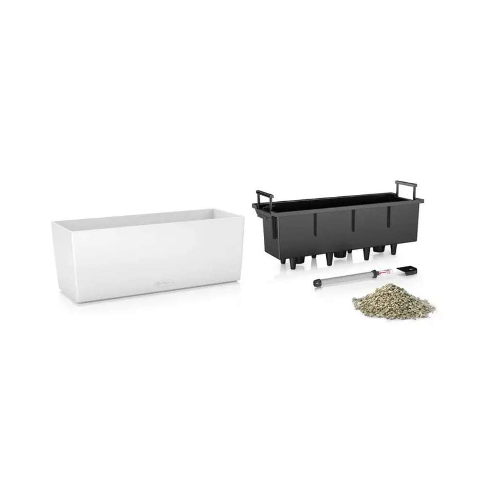 Ghiveci Auto-Irigant Lechuza Balconera Color 50, 8 l, gri mat, sistem de autoirigare, insert detasabil, strat de drenaj