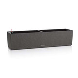 Ghiveci Auto-Irigant Lechuza Balconera Stone 80, 12 l, cu efect de piatra neagra, sistem de autoirigare, insert detasabil, strat de drenaj
