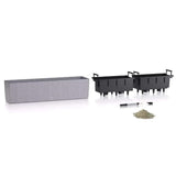 Ghiveci Auto-Irigant Lechuza Balconera Stone 80, 12 l, cu efect de piatra neagra, sistem de autoirigare, insert detasabil, strat de drenaj