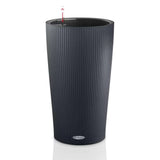 Ghiveci Auto-Irigant Lechuza Cilindro Color 32, 13 l, negru mat, sistem de autoirigare, insert detasabil, strat de drenaj