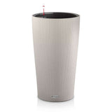 Ghiveci Auto-Irigant Lechuza Cilindro Color 32, 13 l, bej mat, sistem de autoirigare, insert detasabil, strat de drenaj