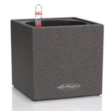 Ghiveci Auto-Irigant Lechuza Canto Stone 14, efect piatra neagra, pentru plante cu ghiveci, sistem de autoirigare, insert detasabil, strat de drenaj