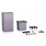 Ghiveci Auto-Irigant Lechuza Canto Stone High 30, 12 l, efect piatra alba, sistem de autoirigare, insert detasabil, strat de drenaj