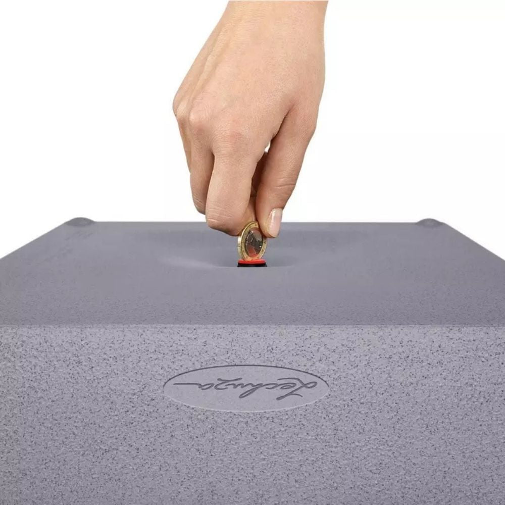 Ghiveci Auto-Irigant Lechuza Canto Stone High 30, 12 l, efect piatra alba, sistem de autoirigare, insert detasabil, strat de drenaj