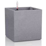 Ghiveci Auto-Irigant Lechuza Canto Stone Low 30, 12 l, efect piatra gri, sistem de autoirigare, insert detasabil, strat de drenaj