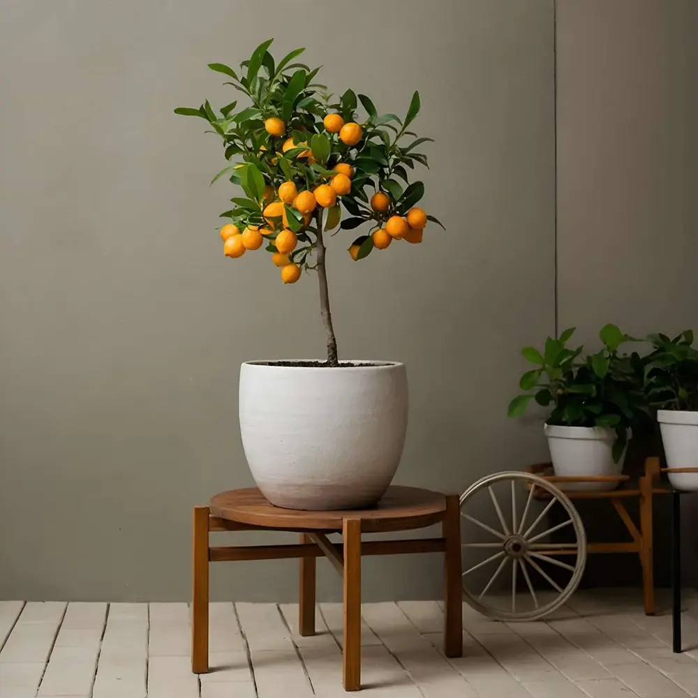 Pom de Portocal (Citrus sinensis), fructifer ornamental pentru terasa - 70 cm