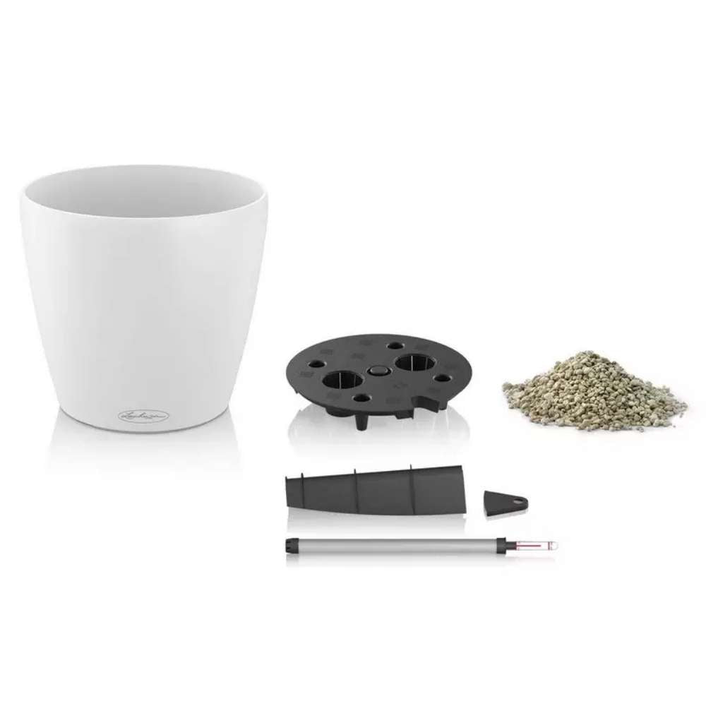 Ghiveci Auto-Irigant Lechuza Classico Color 43, 28 l, negru mat, sistem de autoirigare, insert detasabil, strat de drenaj
