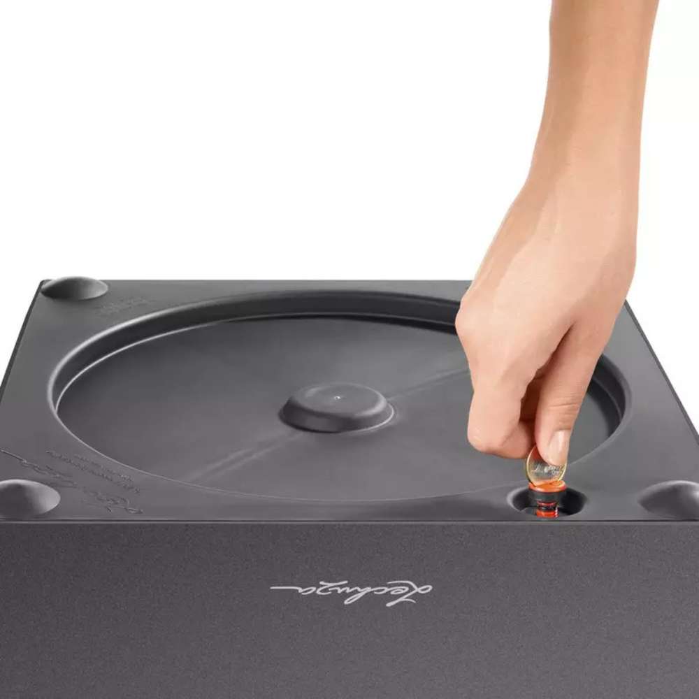 Ghiveci Auto-Irigant Lechuza Cube Premium 30, 12 l, negru metalic, sistem de autoirigare, insert detasabil, strat de drenaj