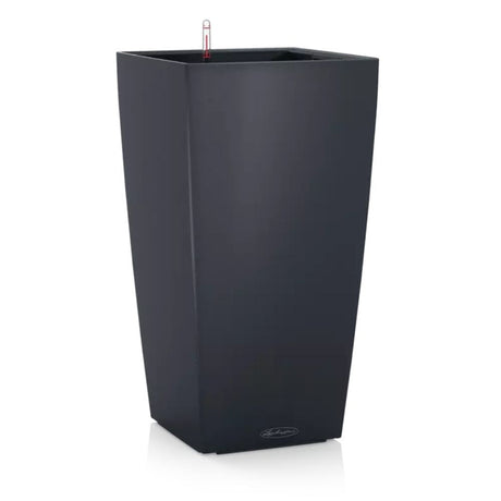 Ghiveci Auto-Irigant Lechuza Cubico Color 30, 14 l, negru mat, sistem de autoirigare, insert detasabil, strat de drenaj