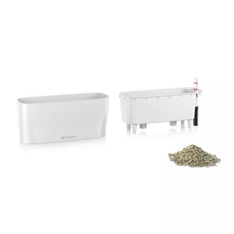 Ghiveci Auto-Irigant Lechuza Delta 10, 2 l, visiniu lucios, sistem de autoirigare, insert detasabil, strat de drenaj