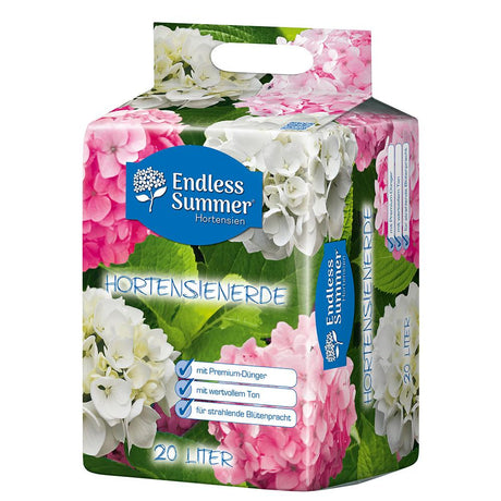 Pamant nutritiv hortensii FLORAGARD Endless Summer, substrat special hortensii roz/alb, ambalaj cu maner, 20 L