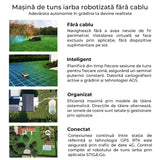 Robot tuns iarba Cub Cadet XR5 1000, automat, pentru suprafete de pana la 1000 mp, latime taiere 21 cm, control prin aplicatie, modul GSM inclus