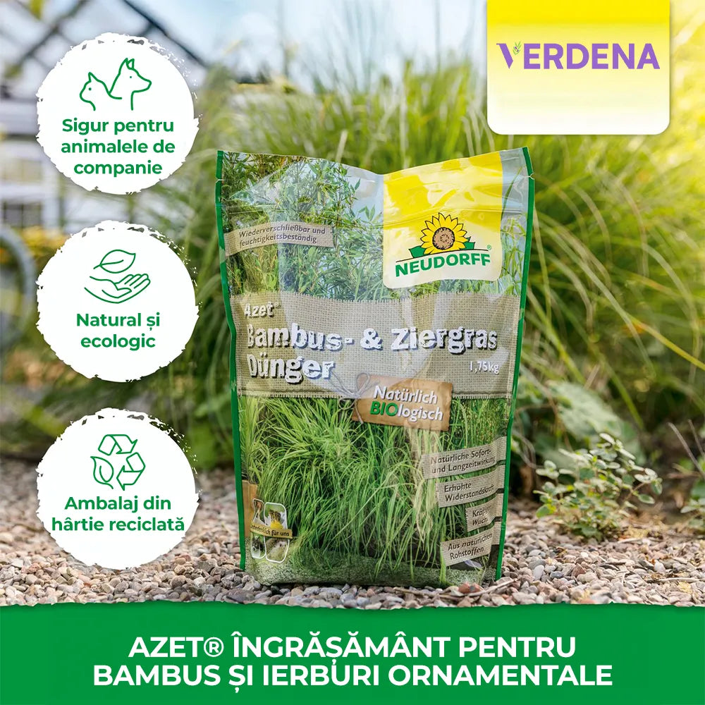 Ingrasamant Azet Neudorff pentru Bambus si Ierburi Ornamentale, Nutritie de Lunga Durata si frunzis verde intens - 1.75 kg