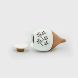 Vas de auto-udare plante  "Macese" LUTOYA, decorativ, ceramic, lut, natural, 350 ml