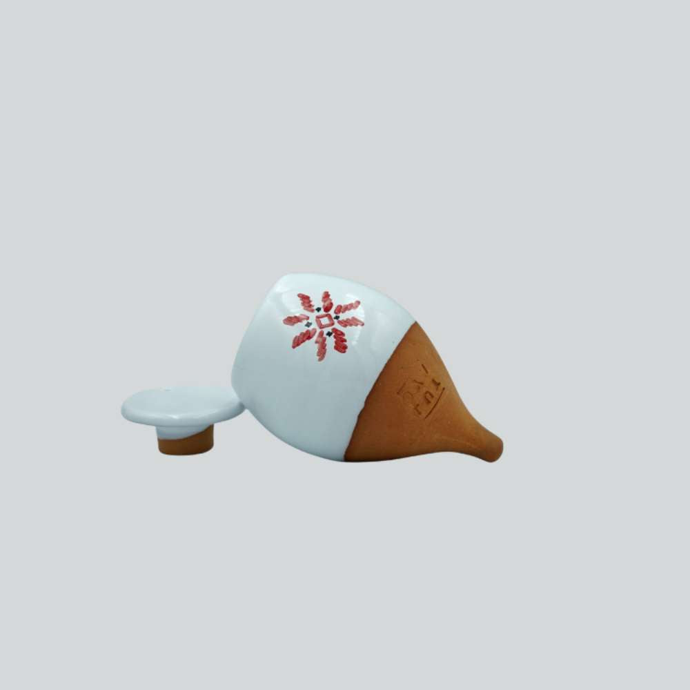 Vas de auto-udare plante  "Stea" LUTOYA, decorativ, ceramic, lut, natural, 200 ml