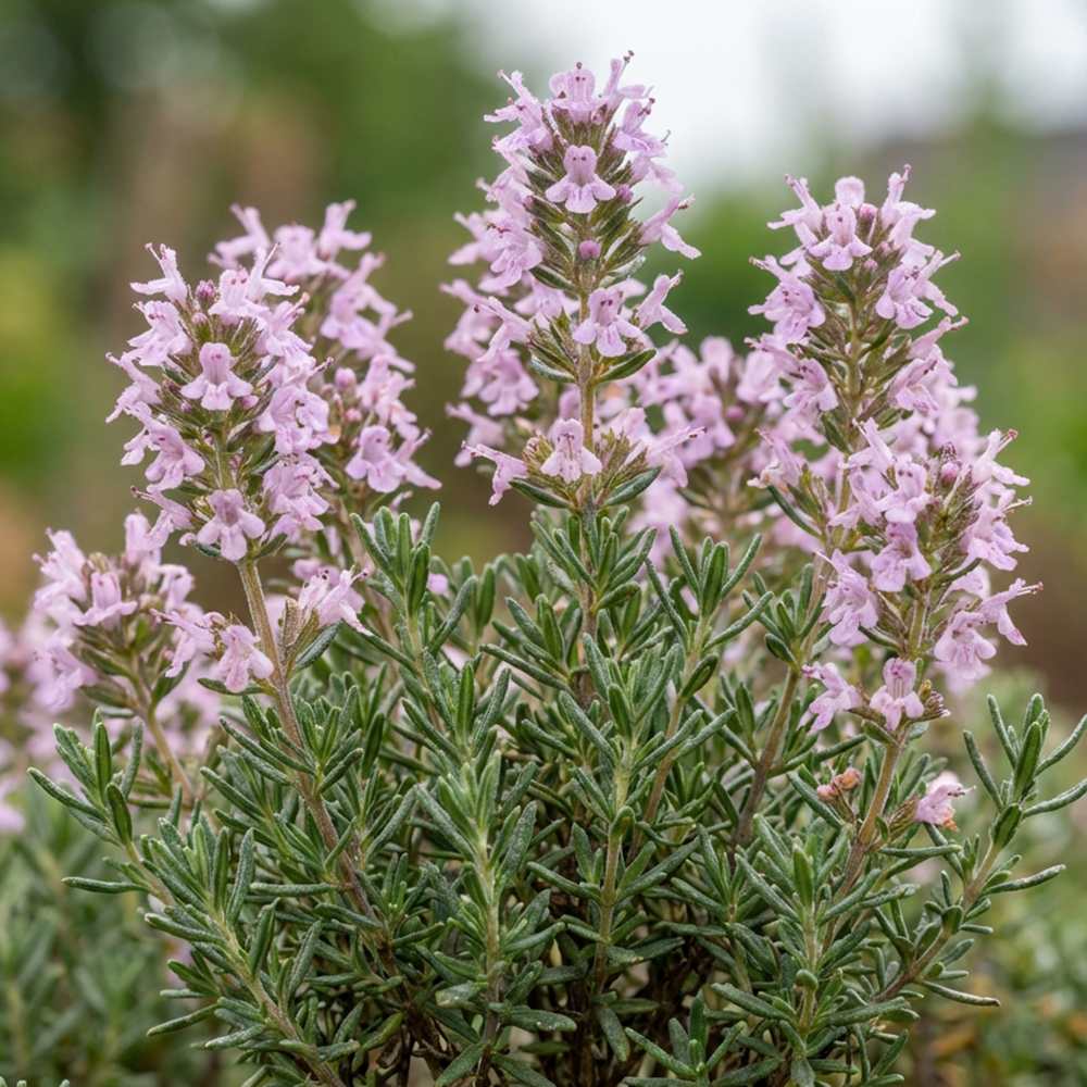Чубрица Thymus 'Faustini' – ароматно почвопокривно растение с розови цветове