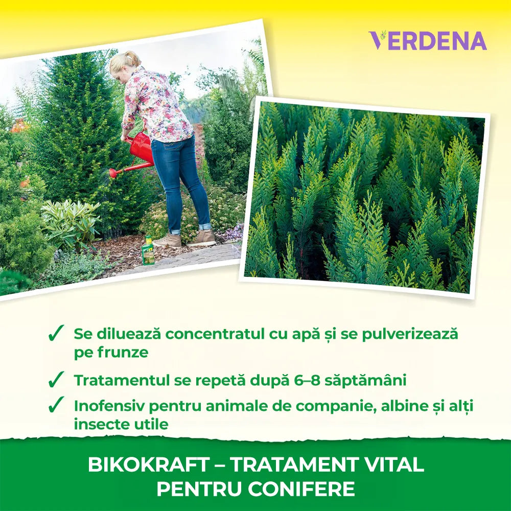 Tratamant pentru Conifere, 300ml, Revitalizeaza Coniferele Slabite de Daunatori, Boli, Inghet sau Seceta, NEUDORFF