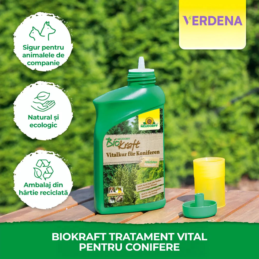 Tratamant pentru Conifere, 300ml, Revitalizeaza Coniferele Slabite de Daunatori, Boli, Inghet sau Seceta, NEUDORFF