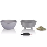 Ghiveci Auto-Irigant Lechuza Cubeto Stone 30 4,5 l, efect piatra alba, sistem de autoirigare, insert detasabil, strat de drenaj