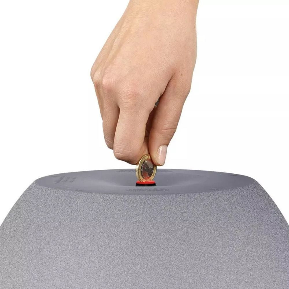 Ghiveci Auto-Irigant Lechuza Cubeto Stone 30 4,5 l, efect piatra alba, sistem de autoirigare, insert detasabil, strat de drenaj