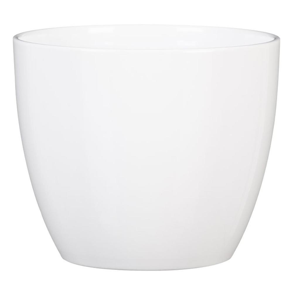 Ghiveci plante rotund Ceramic Scheurich, Ø 13 cm, H11,5 cm, Alb
