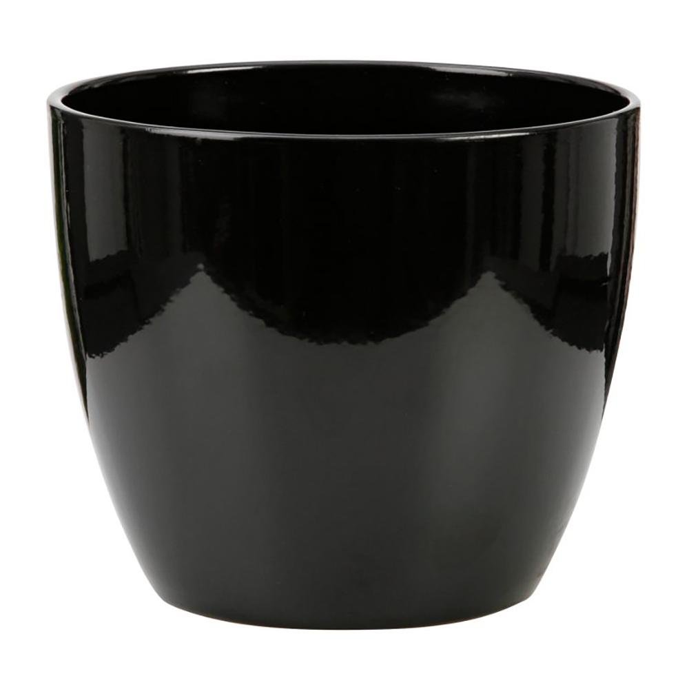 Ghiveci plante rotund Ceramic Scheurich, Ø 13 cm, H11,5 cm, Negru