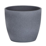 Ghiveci plante rotund Ceramic Scheurich, Ø 14 cm, H12,4 cm, Gri Inchis