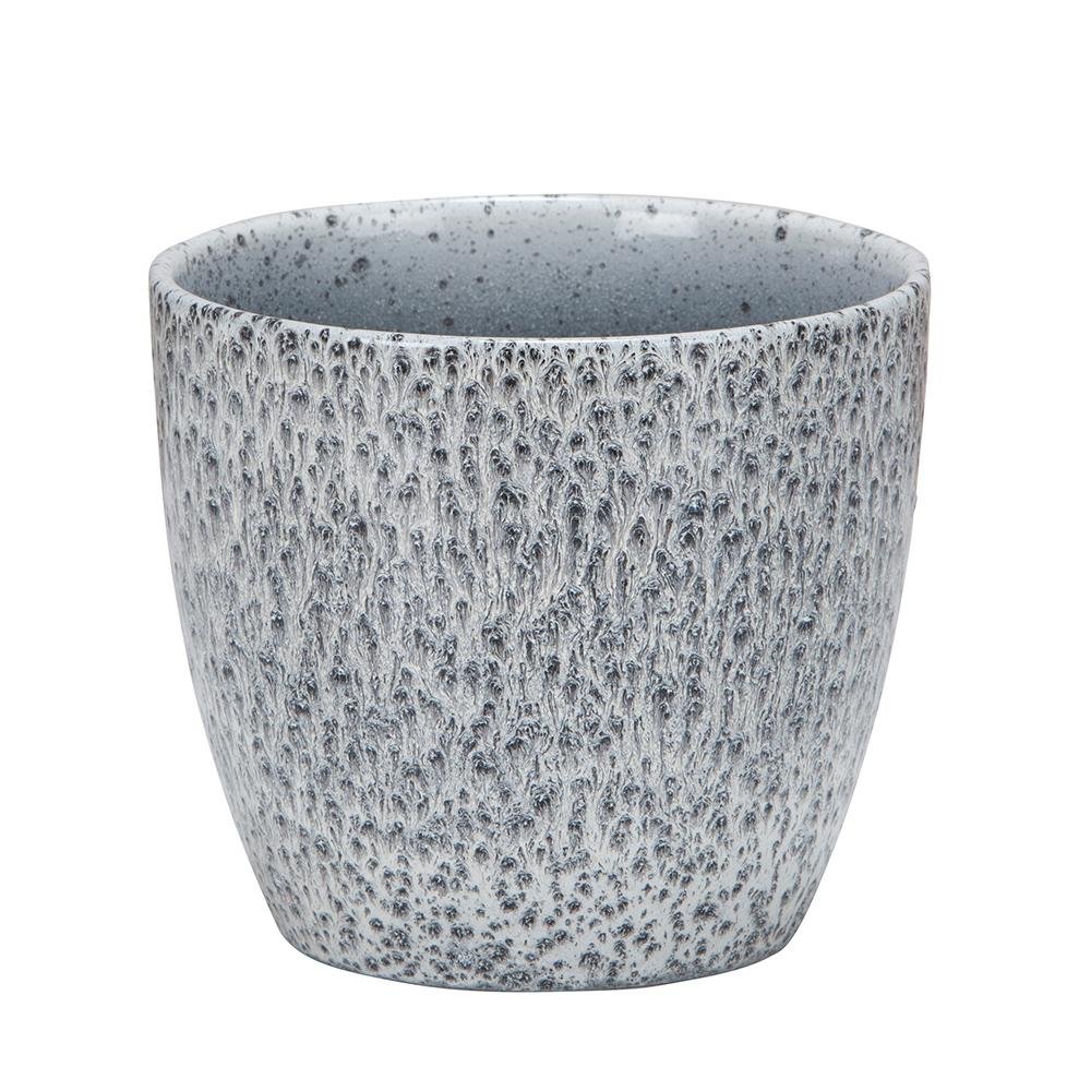 Ghiveci plante rotund Ceramic Scheurich, Ø 16 cm, H14 cm, Gri Marmorat