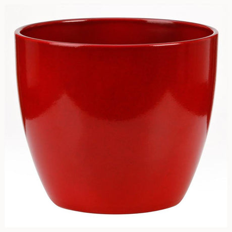 Ghiveci plante rotund Ceramic Scheurich Ø 22 cm, H19.5 cm, Rosu