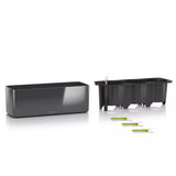 Ghiveci Auto-Irigant Lechuza Cube Glossy Triple, rosu lucios, pentru plante cu ghiveci, sistem de autoirigare, insert detasabil, strat de drenaj
