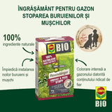 Ingrasamant Organic Granule Fine 3 kg pentru Gazon impotriva Buruienilor si a Muschiului, Ingrijire Completa, COMPO - VERDENA - 3 kg