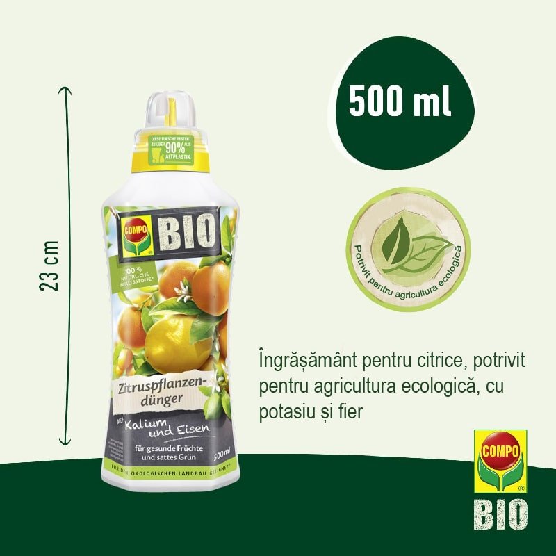 Black Friday - Reduceri Ingrasamant Organic Lichid pentru Plante Citrice 500 ml, COMPO Promotie