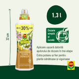 Ingrasamant Organic Lichid pentru Plante Mediteraneene, 500 ml, Special cu Extra Potasiu si Fier, Ingrediente 100% Naturale, COMPO - VERDENA - 500 ml