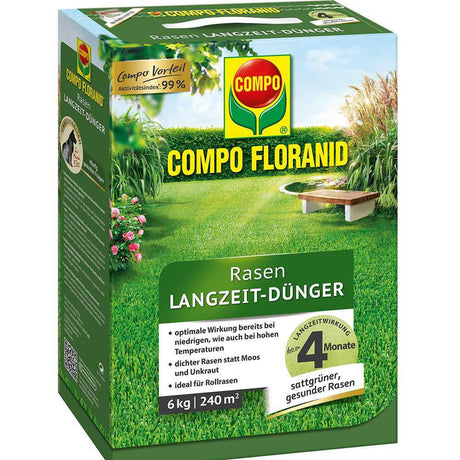 Ingrasamant Organic pentru Gazon, 6 kg pentru 240 m², Efect de Lunga Durata, COMPO
