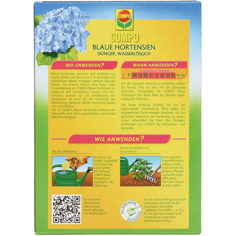 Ingrasamant Solubil pentru Hortensii Albastre, 800 g, Efect Imediat, cu Alumiu si Fier, COMPO - VERDENA-800 g