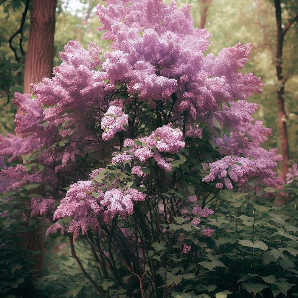 Liliac (Syringa) Copac Josikaea, cu Flori violet-inchis