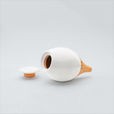 Vas de auto-udare plante alb LUTOYA, decorativ, ceramic, lut, natural, 350 ml
