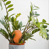 Vas de de auto-udare plante albastru LUTOYA, decorativ, ceramic, lut, natural, 200 ml