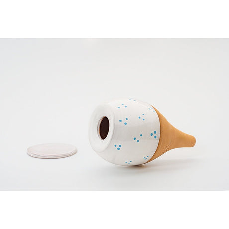 Vas de auto-udare plante ''Labute de Pisica'' LUTOYA, decorativ, ceramic, lut, natural, 700 ml